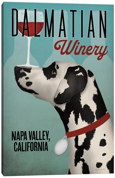 Dalmation Winery Canvas Art Print - Animal Typography