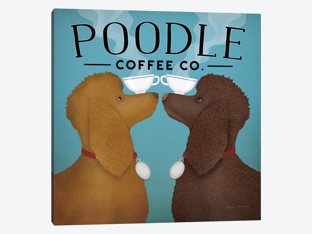 Double Poodle Coffee by Ryan Fowler 1-piece Canvas Print