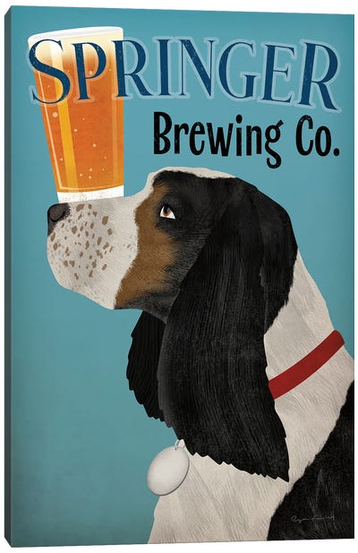 Springer Brewing Co Canvas Art Print - Beer Art