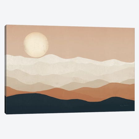 Mojave Mountains and Moon Portrait Canvas Print #RYF8} by Ryan Fowler Canvas Artwork