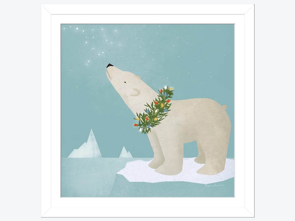Holiday Polar Bear Art Print by Ryan Fowler