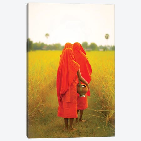 Cambodian Monks Canvas Print #RYG4} by Robin Yong Canvas Wall Art