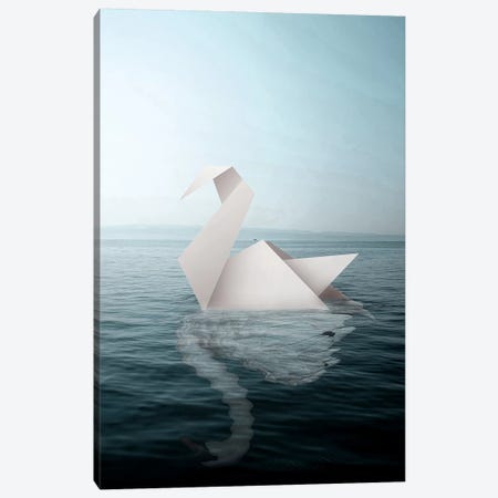 Paper Swan Canvas Print #RYK23} by Shaun Ryken Art Print