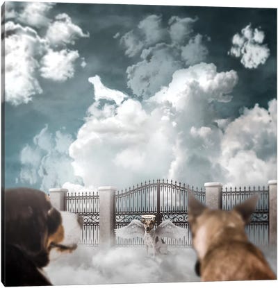 Dog Heaven Canvas Art Print - Virtual Escapism