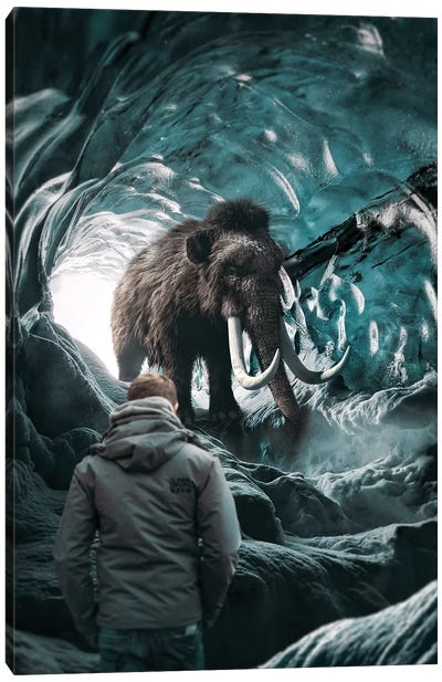 Mammoth In Hiding Canvas Art Print - Shaun Ryken