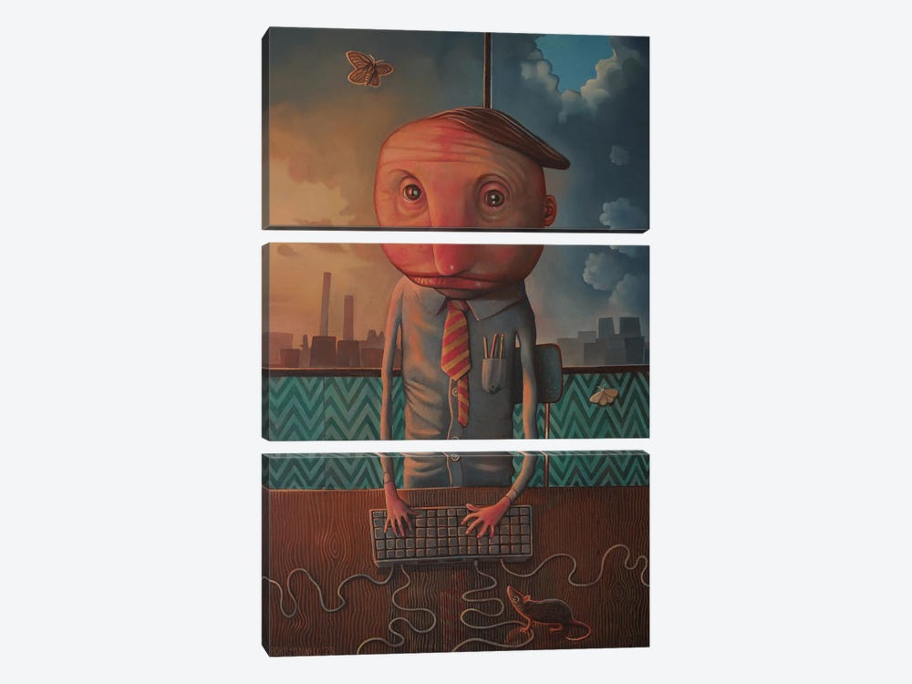 A Half Dead Man by Rory Mitchell 3-piece Canvas Wall Art