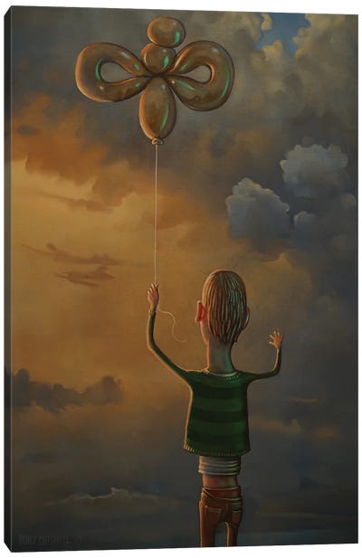 Helium Angel Canvas Art Print - Balloons