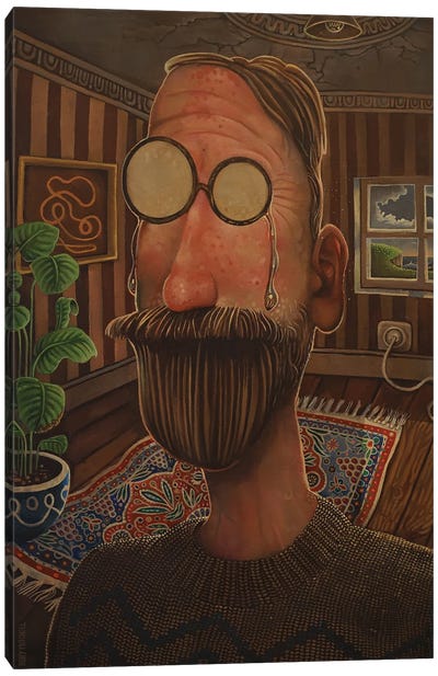 Man Crying Like A Wee Boy Canvas Art Print - Rory Mitchell