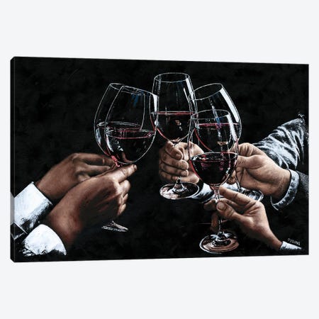 A Toast To Friendship Canvas Print #RYO112} by Richard Young Canvas Art