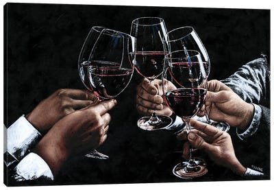 A Toast To Friendship Canvas Art Print - Richard Young