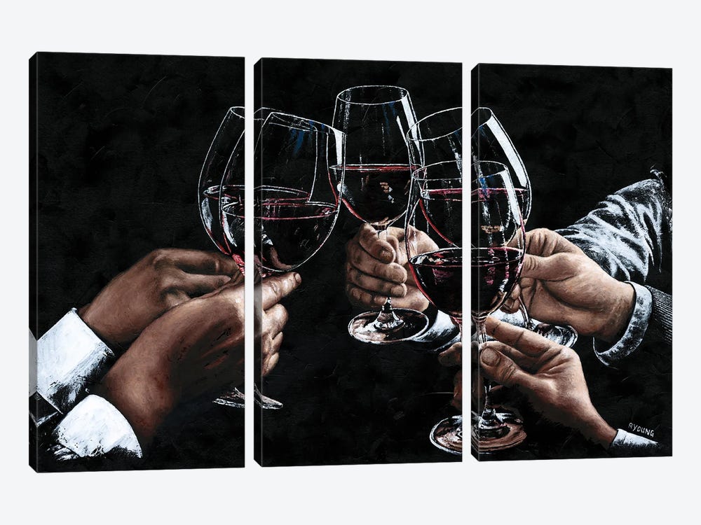 A Toast To Friendship by Richard Young 3-piece Canvas Wall Art