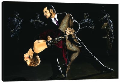 For The Love Of Tango Canvas Art Print - Musician Art