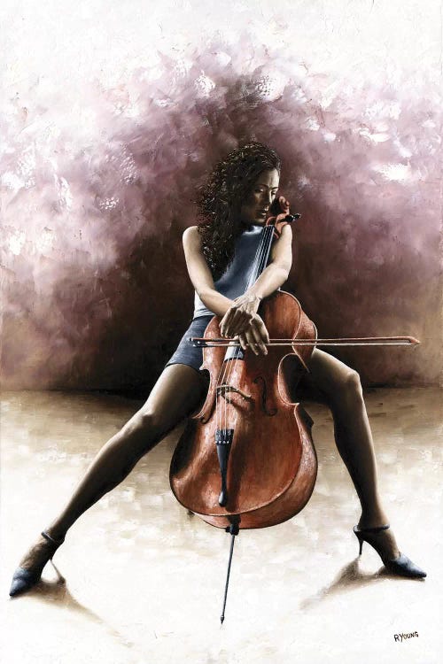 Tranquil Cellist by Richard Young wall art