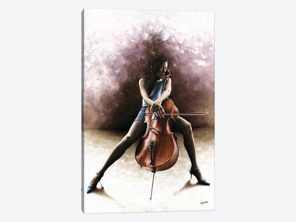 Tranquil Cellist by Richard Young 1-piece Canvas Print