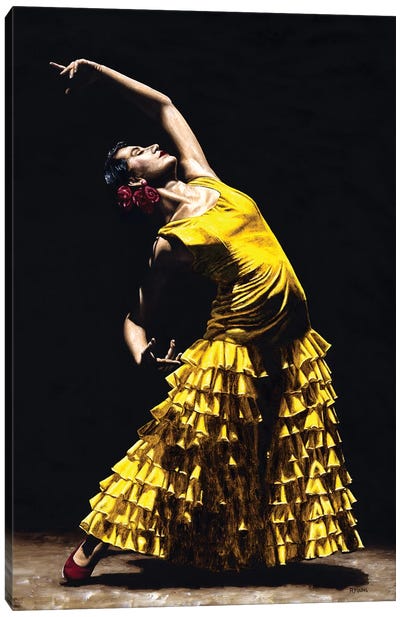 Un Momento Intenso Del Flamenco Canvas Art Print - Flamenco Art