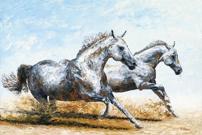 Born Free - Arabian Horses by Richard Young multi panel art
