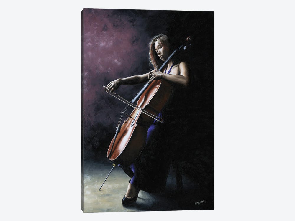 Emotional Cellist by Richard Young 1-piece Art Print