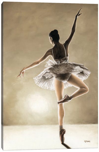 Dance Away Canvas Art Print - Tan Art