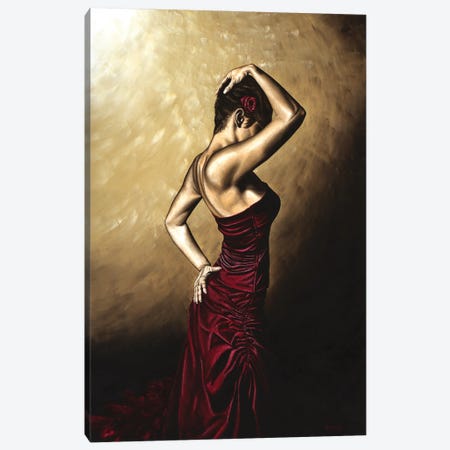 Flamenco Woman Canvas Print #RYO72} by Richard Young Canvas Wall Art