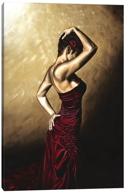Flamenco Woman Canvas Art Print - Richard Young