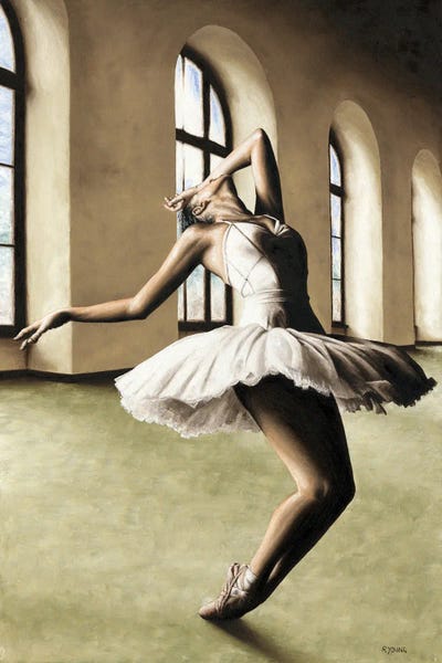 Halcyon Ballerina by Richard Young multi panel art