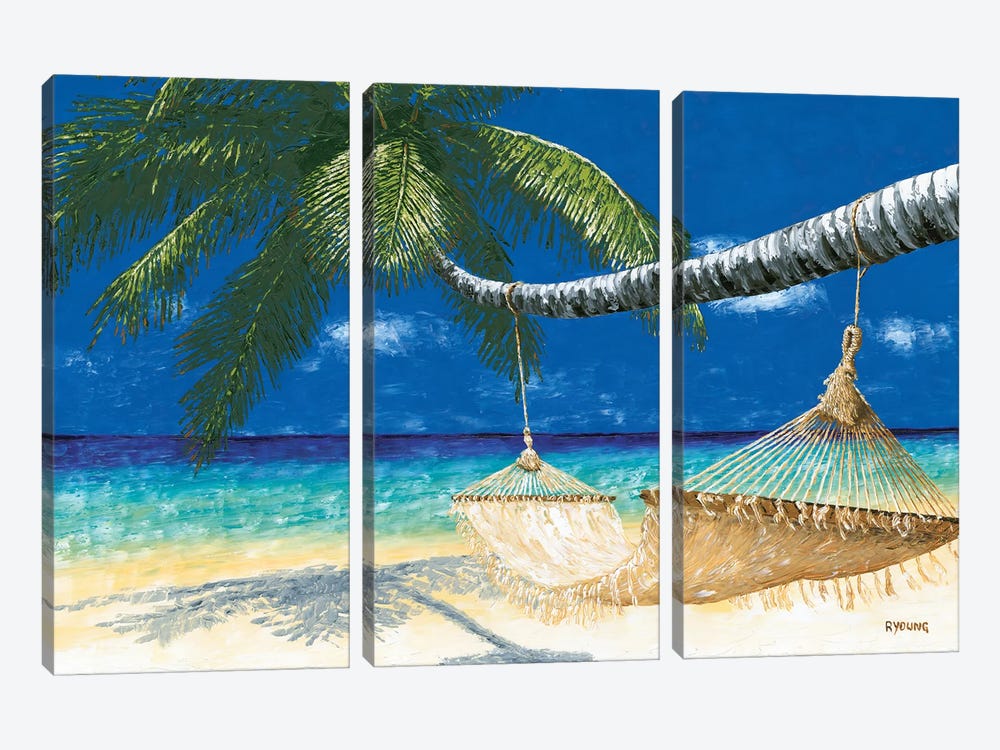 Life's A Beach I by Richard Young 3-piece Canvas Art Print