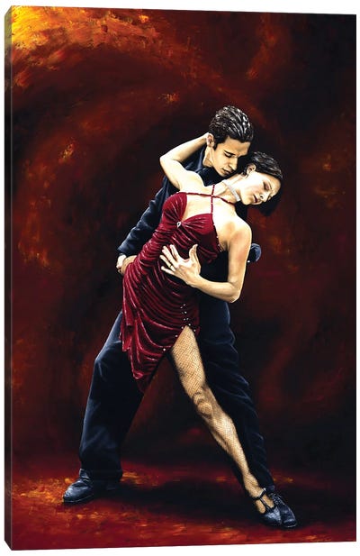 The Passion Of Tango Canvas Art Print - Dance Art