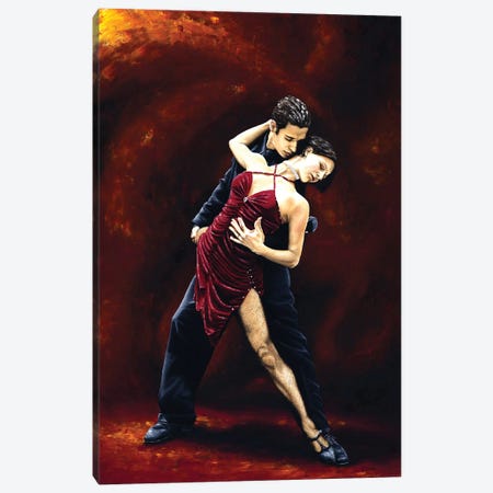 The Passion Of Tango Canvas Print #RYO99} by Richard Young Canvas Artwork