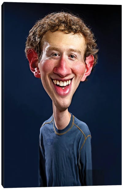 Mark Zuckerberg Canvas Art Print - Office Humor