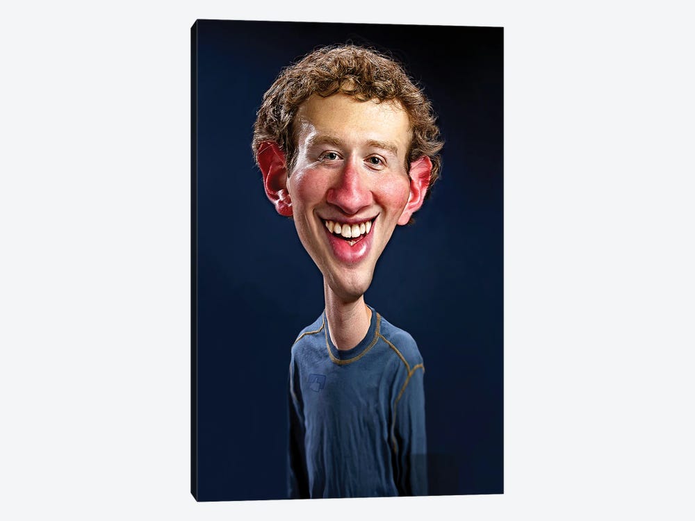 Mark Zuckerberg by Rodney Pike 1-piece Art Print