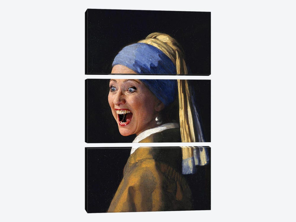 Vermeer's The Scream by Rodney Pike 3-piece Canvas Art Print