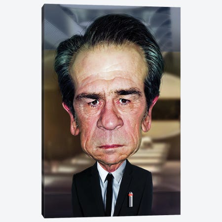 Tommy Lee Jones Canvas Print #RYP137} by Rodney Pike Canvas Art