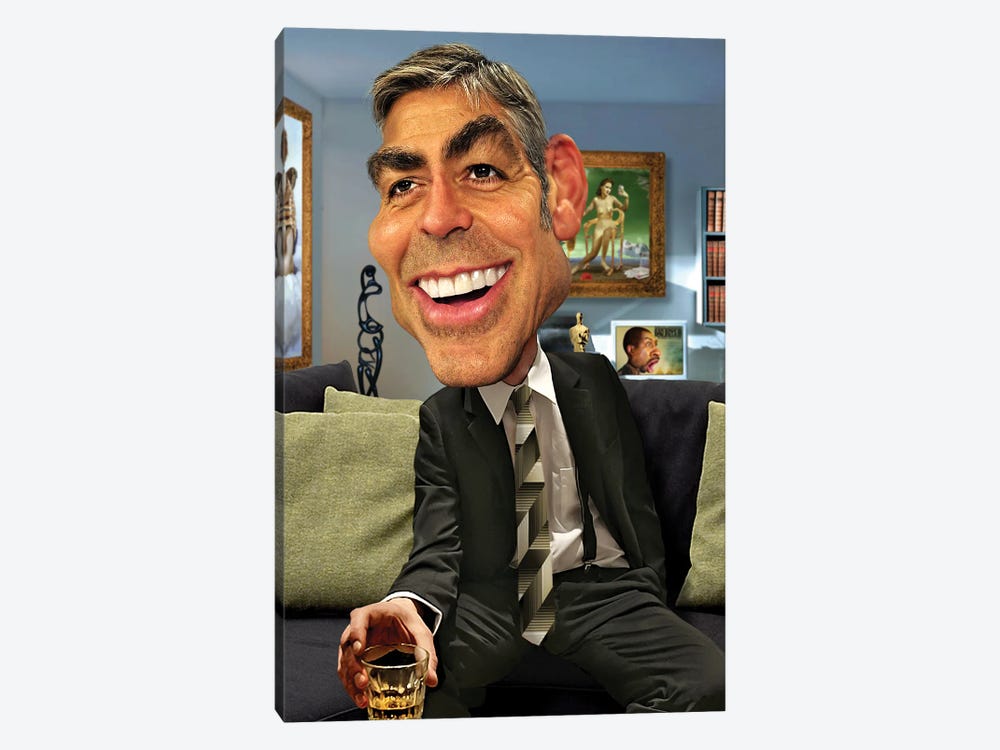 George Clooney by Rodney Pike 1-piece Canvas Artwork