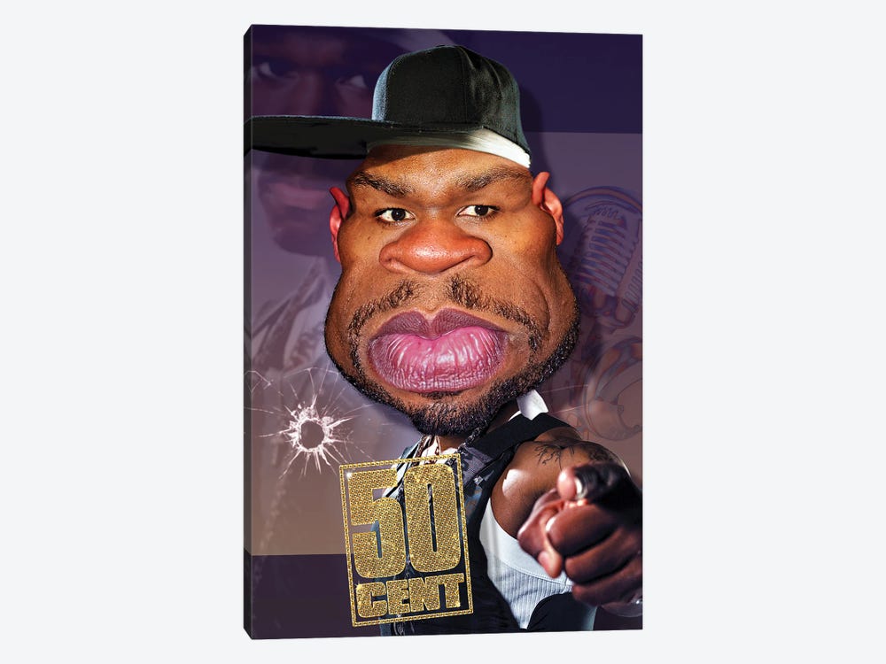 50 Cent by Rodney Pike 1-piece Canvas Art Print