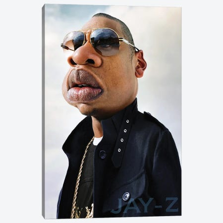 Jay Z I Canvas Print #RYP23} by Rodney Pike Canvas Art