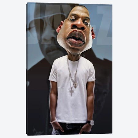 Jay Z Ii Canvas Print #RYP24} by Rodney Pike Art Print
