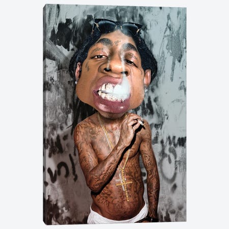 Lil Wayne Canvas Print #RYP33} by Rodney Pike Canvas Print