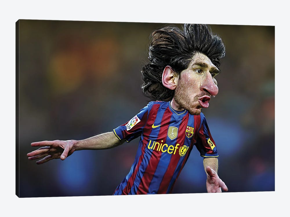 Lionel Messi by Rodney Pike 1-piece Canvas Art Print