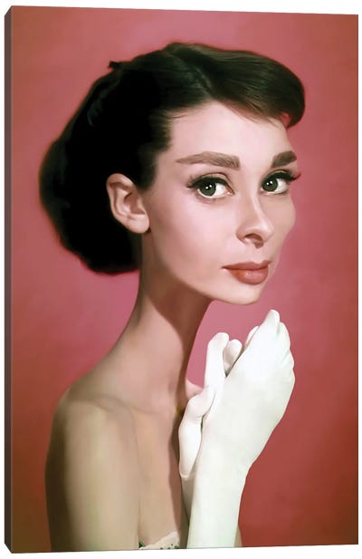 Audrey Hepburn I Canvas Art Print - Caricature Art