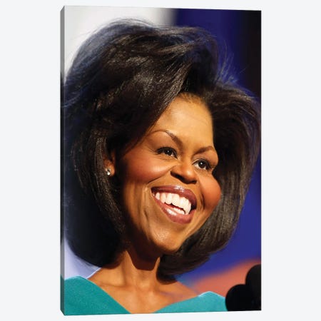 Michelle Obama Canvas Print #RYP41} by Rodney Pike Canvas Artwork
