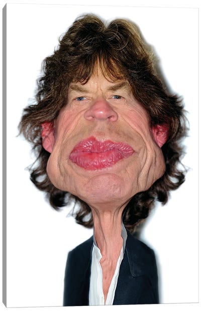 Mick Jagger Canvas Art Print - Rodney Pike