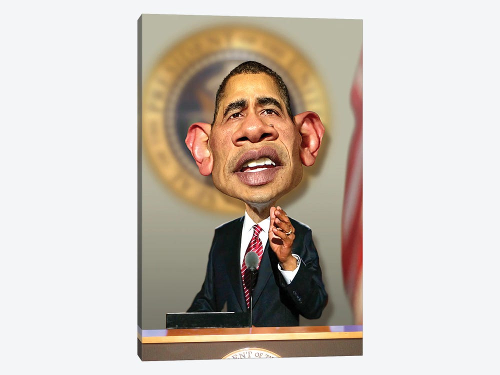 Obama Portrait by Rodney Pike 1-piece Canvas Art Print
