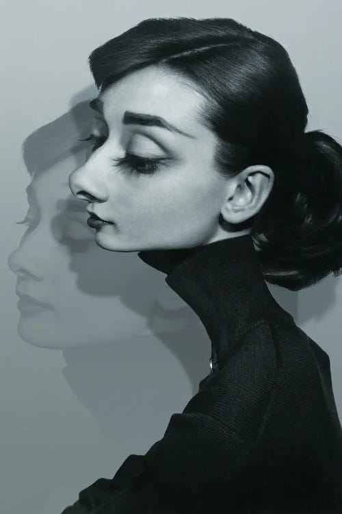 Audrey Hepburn Grey Scale