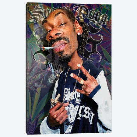 Snoop Dogg II Canvas Print #RYP61} by Rodney Pike Canvas Artwork