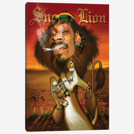 Snoop Lion Canvas Print #RYP62} by Rodney Pike Canvas Art