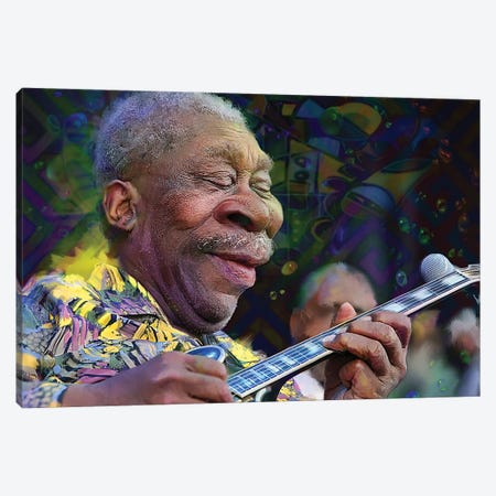 BB King Canvas Print #RYP82} by Rodney Pike Canvas Art