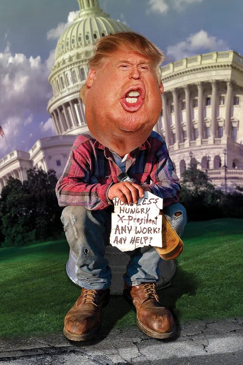 Donald Trump Unemployed by Rodney Pike wall art