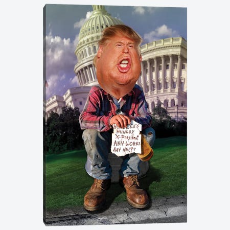 Donald Trump Unemployed Canvas Print #RYP91} by Rodney Pike Canvas Art Print