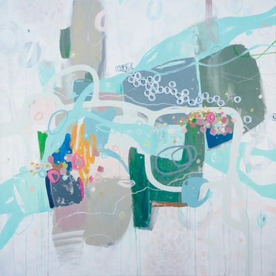 Interactions by Lisa Roy multi panel art