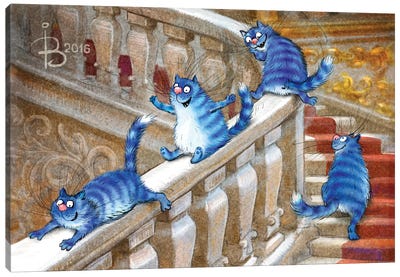 Hermitage Cats Canvas Art Print - Rina Zeniuk